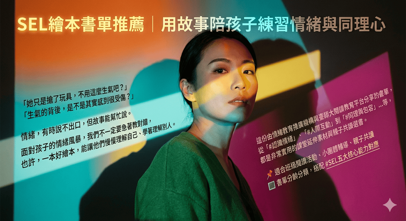 【SEL繪本書單推薦】｜用故事陪孩子練習情緒與同理心